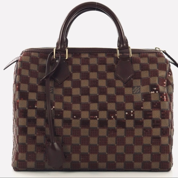 Louis Vuitton Speedy 30 Damier Paillettes Rouge - Picture 2 of 12